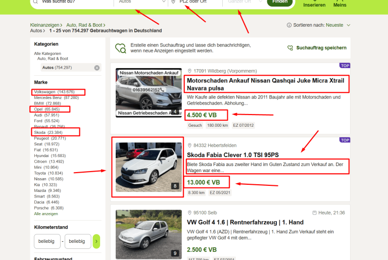 kleinanzeigen scraper API (1) kleinanzeigen scraper API